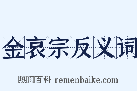 金哀宗反义词是什么意思的图片